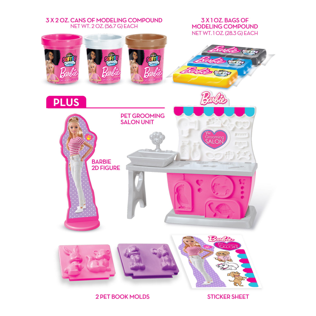 Набір для творчості Cra-Z-Art Barbie Тісто для ліплення , Зоомагазин з формами, набір 10од (34041CRA) - фото 5 Набір для творчості Cra-Z-Art Barbie Тісто для ліплення , Зоомагазин з формами, набір 10од (34041CRA) - фото 5