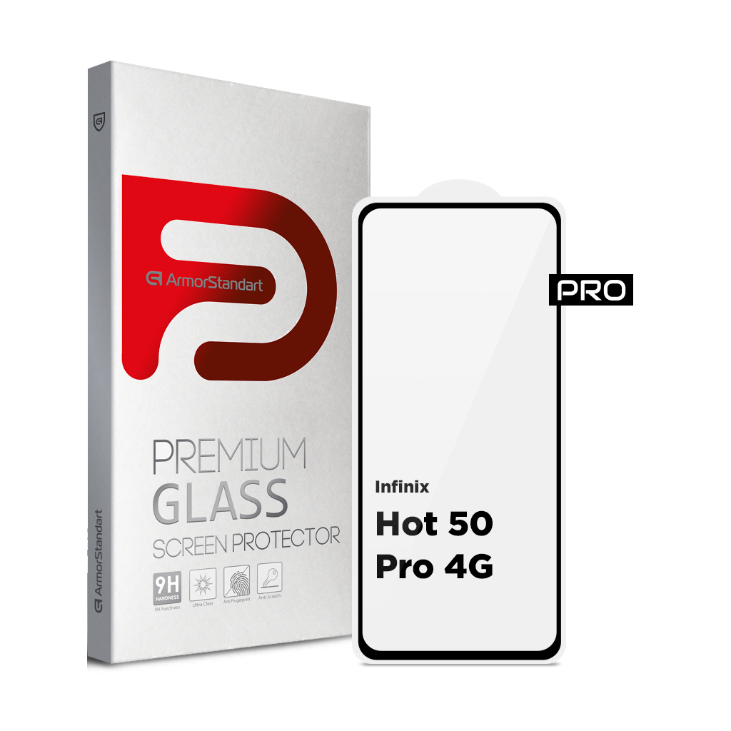 Скло захисне Armorstandart Pro Infinix Hot 50 Pro 4G Black (ARM80935) Скло захисне Armorstandart Pro Infinix Hot 50 Pro 4G Black (ARM80935)