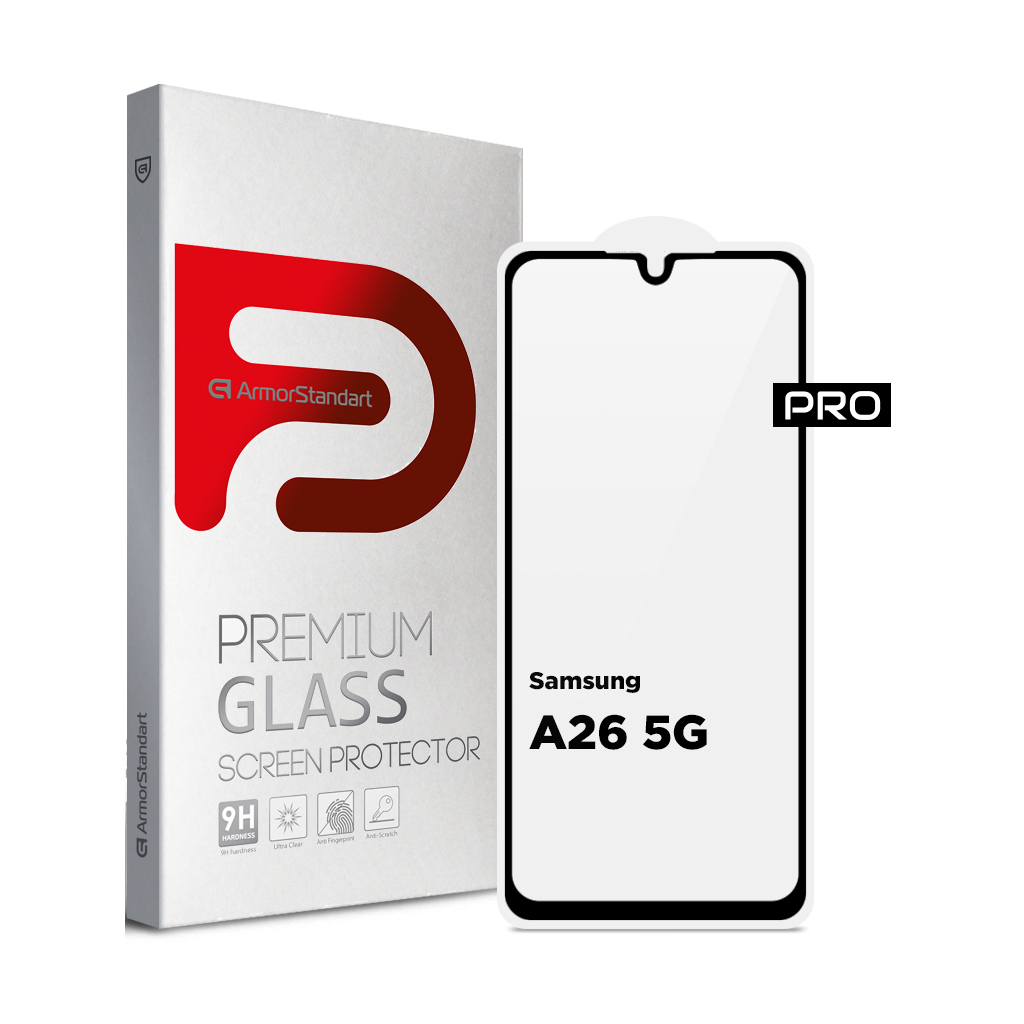 Скло захисне Armorstandart Pro Samsung A26 5G Black (ARM82212) Скло захисне Armorstandart Pro Samsung A26 5G Black (ARM82212)