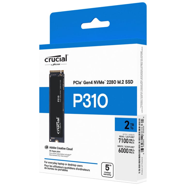 Накопичувач SSD M.2 2280 2TB P310 Micron (CT2000P310SSD8) - фото 2