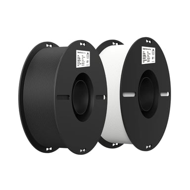 Пластик для 3D-принтера Creality PLA 2x1кг, 1.75мм, white+black (3301010337) - фото 1
