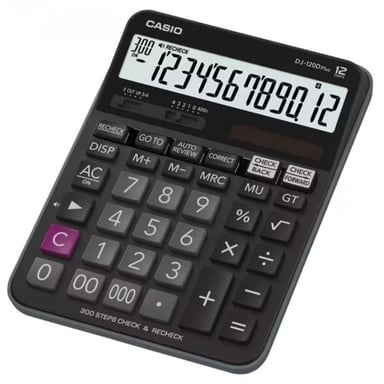 Калькулятор Casio DJ-120DPLUS, чорний (CALC-CAS-DJ-120DPLUS) - фото 1