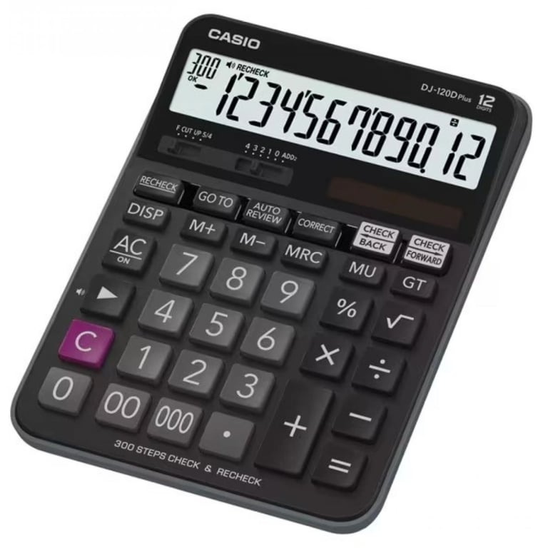 Калькулятор Casio DJ-120DPLUS, чорний (CALC-CAS-DJ-120DPLUS)