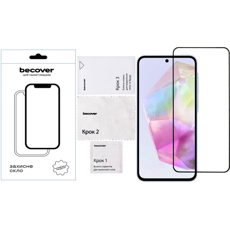 Скло захисне BeCover Samsung Galaxy A36 SM-A366 Black (712886) - фото 3