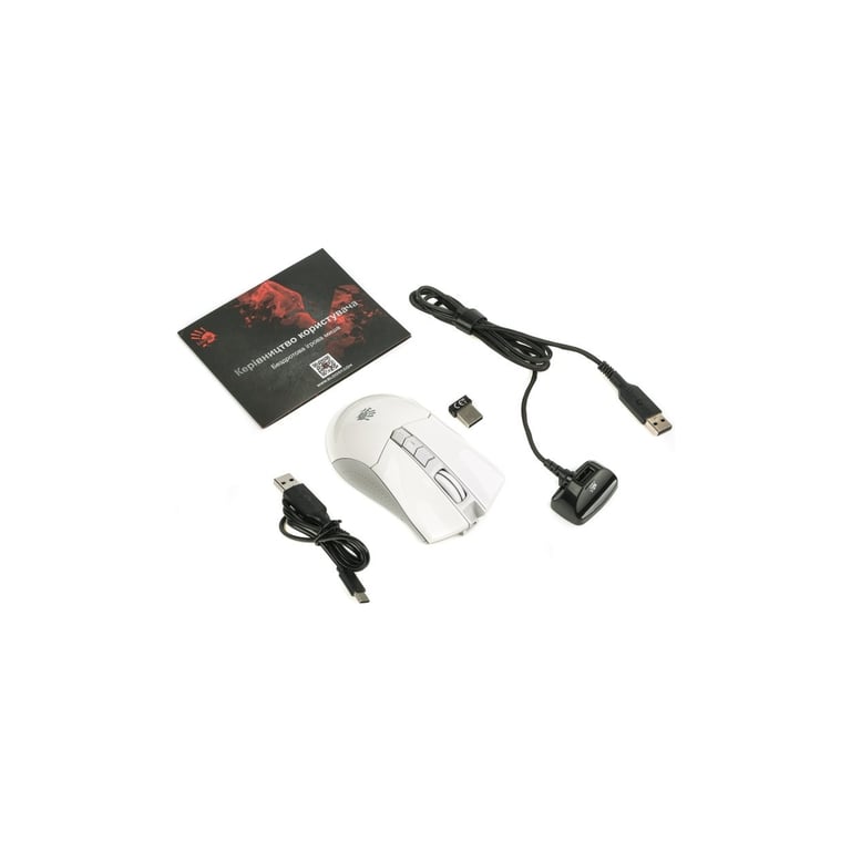 Мишка A4Tech Bloody R90 Plus Wireless Greyish White (4711421001731) - фото 9