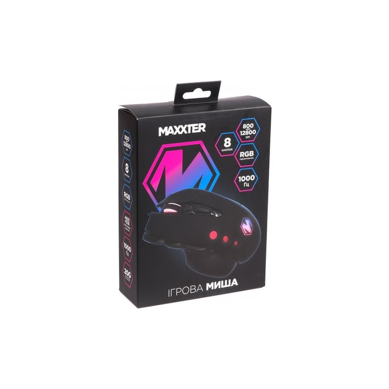 Мишка Maxxter McG-9B-I825 USB Black (McG-9B-I825) - фото 5
