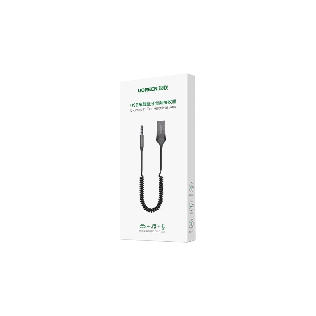 FM модулятор Ugreen Bluetooth 5.0 Aux with mic CM309 UGREEN Black (70601) - фото 3 FM модулятор Ugreen Bluetooth 5.0 Aux with mic CM309 UGREEN Black (70601) - фото 3