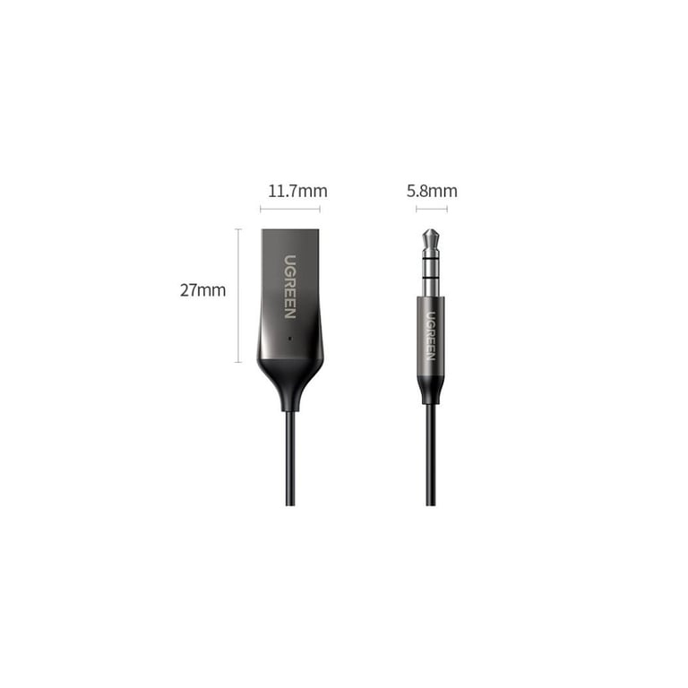 FM модулятор Ugreen Bluetooth 5.0 Aux with mic CM309 UGREEN Black (70601) - фото 4