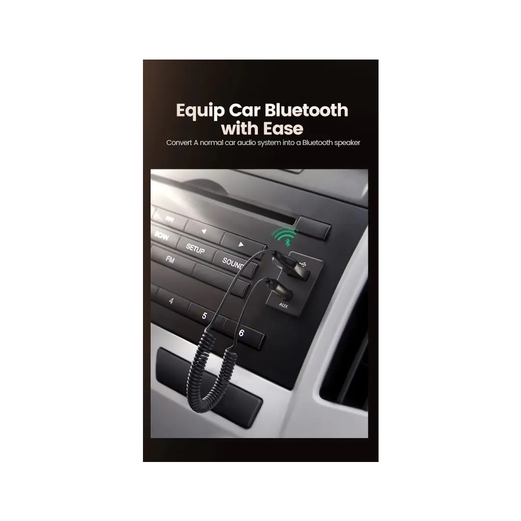 FM модулятор Ugreen Bluetooth 5.0 Aux with mic CM309 UGREEN Black (70601) - фото 6 FM модулятор Ugreen Bluetooth 5.0 Aux with mic CM309 UGREEN Black (70601) - фото 6