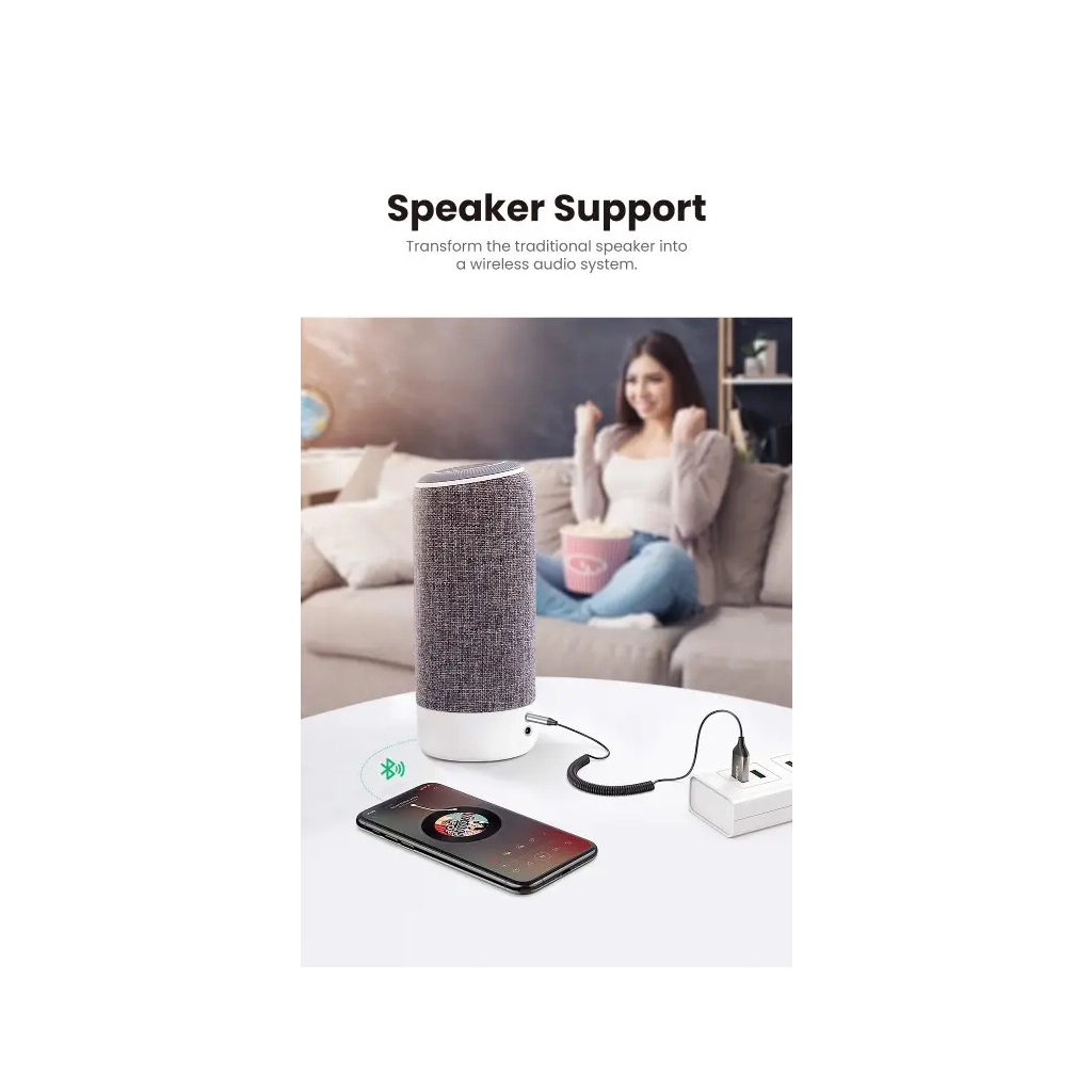 FM модулятор Ugreen Bluetooth 5.0 Aux with mic CM309 UGREEN Black (70601) - фото 9 FM модулятор Ugreen Bluetooth 5.0 Aux with mic CM309 UGREEN Black (70601) - фото 9