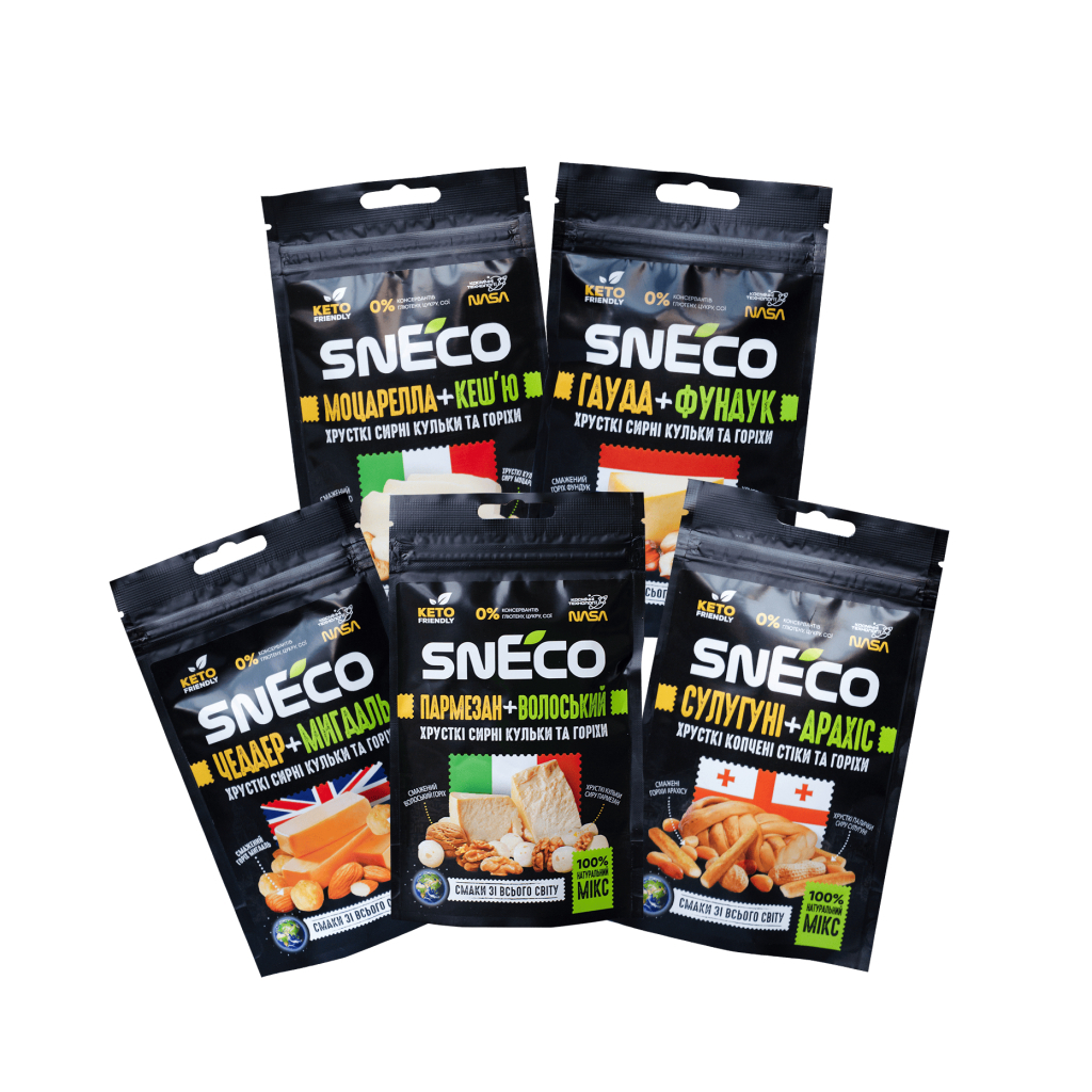 Сир сушений snEco Мікс з горіхами 5 упаковок по 20 г (4823095054965) Сир сушений snEco Мікс з горіхами 5 упаковок по 20 г (4823095054965)