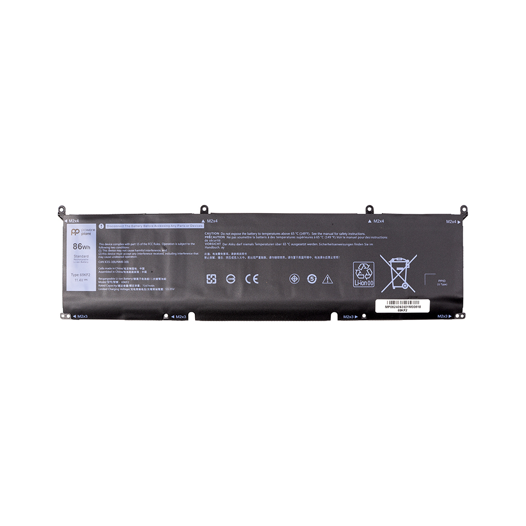 Акумулятор до ноутбука DELL XPS 15 9500 (69KF2) 11.55V 6000mAh PowerPlant (NB442133) - фото 1 Акумулятор до ноутбука DELL XPS 15 9500 (69KF2) 11.55V 6000mAh PowerPlant (NB442133) - фото 1
