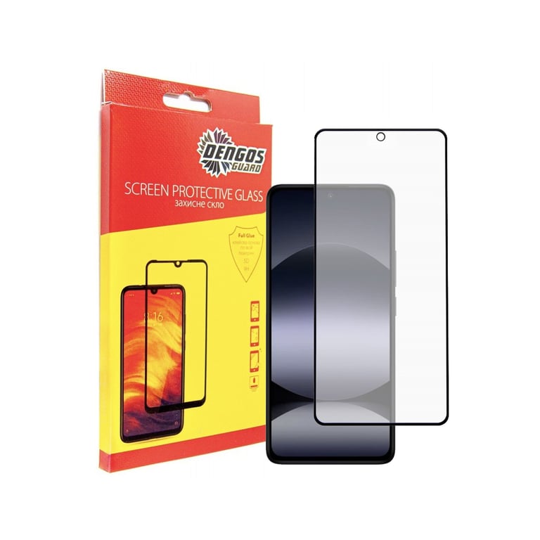 Скло захисне Dengos Full Glue Xiaomi Redmi Note 14 (black) (TGFG-381) - фото 1