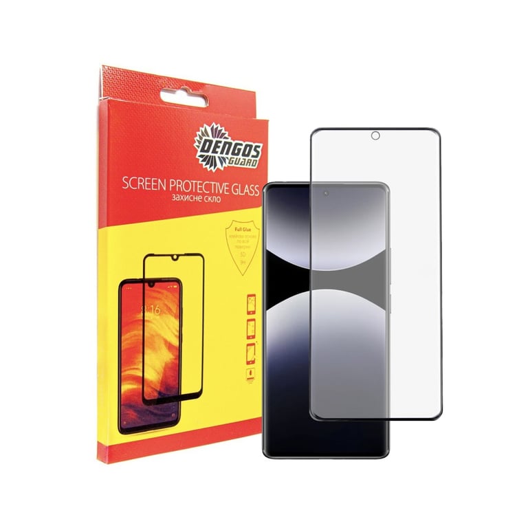 Скло захисне Dengos Full Glue Xiaomi Redmi Note 14 Pro (black) (TGFG-382) - фото 1