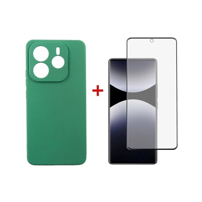 Чохол до мобільного телефона Dengos Kit Xiaomi Redmi Note 14 case Soft + glass (Mint) (DG-KM-131) - фото 1