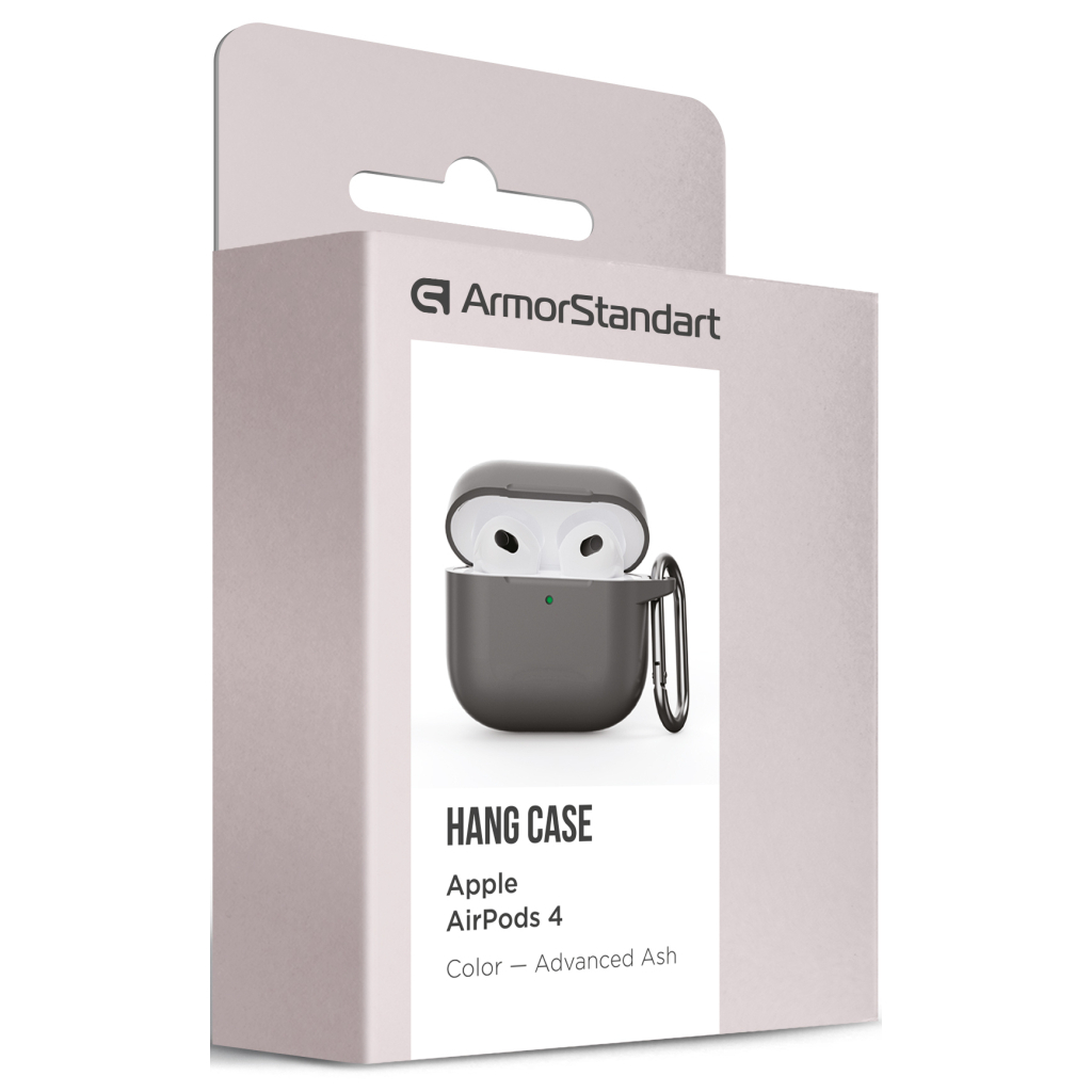 Чохол для навушників Armorstandart Hang Case для Apple AirPods 4 Advanced ash (ARM81278) - фото 3 Чохол для навушників Armorstandart Hang Case для Apple AirPods 4 Advanced ash (ARM81278) - фото 3