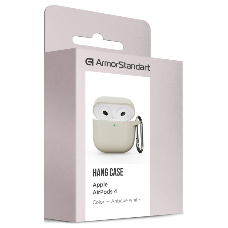 Чохол для навушників Armorstandart Hang Case для Apple AirPods 4 Antique white (ARM81279) - фото 3