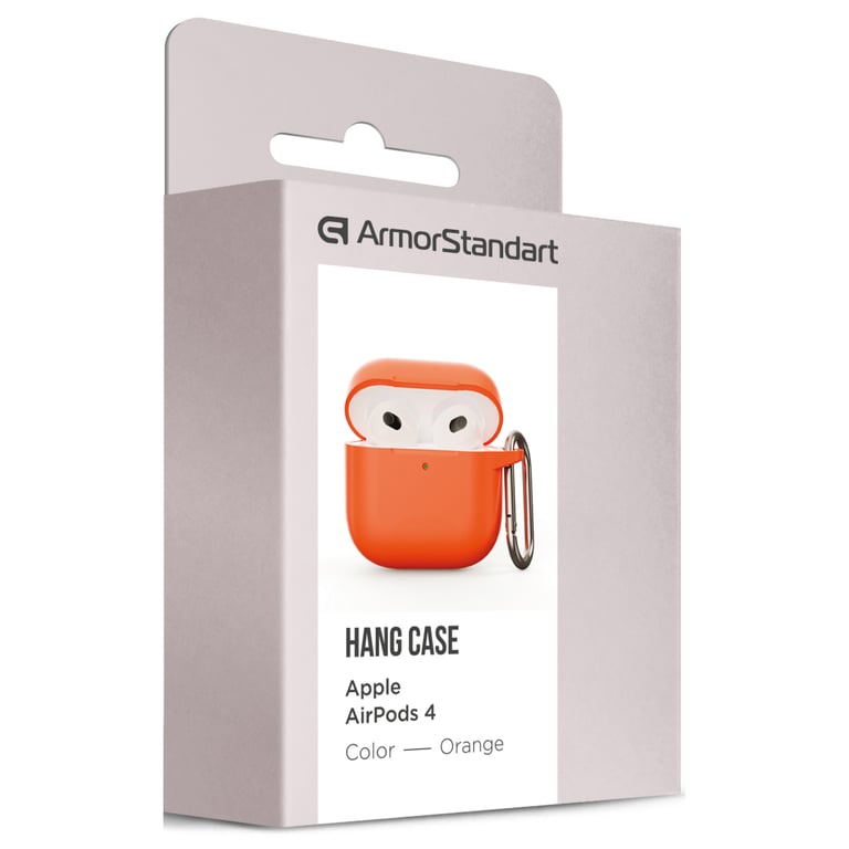 Чохол для навушників Armorstandart Hang Case для Apple AirPods 4 Orange (ARM81288) - фото 3
