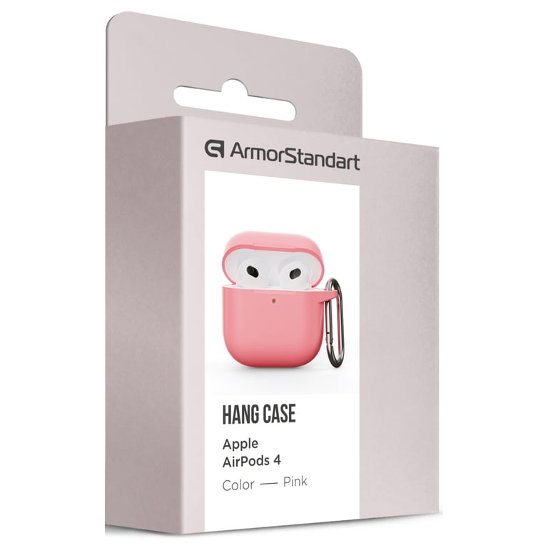Чохол для навушників Armorstandart Hang Case для Apple AirPods 4 Pink (ARM81290) - фото 3