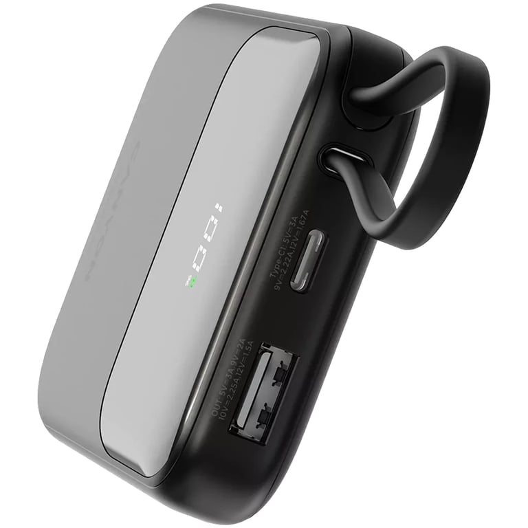 Батарея універсальна Canyon 10000mAh OnPower 101 PD/22.5W built-in cable Black (CNS-CPB101BK) - фото 6