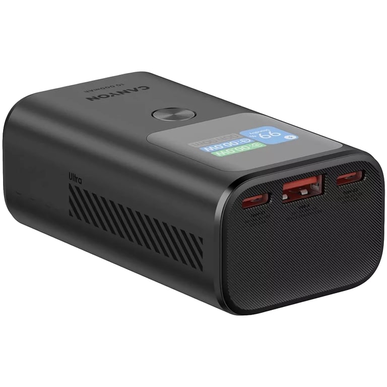 Батарея універсальна Canyon 10000mAh OnPower 130 TFT PD/30W Dark Grey (CNS-CPB130DG) - фото 4