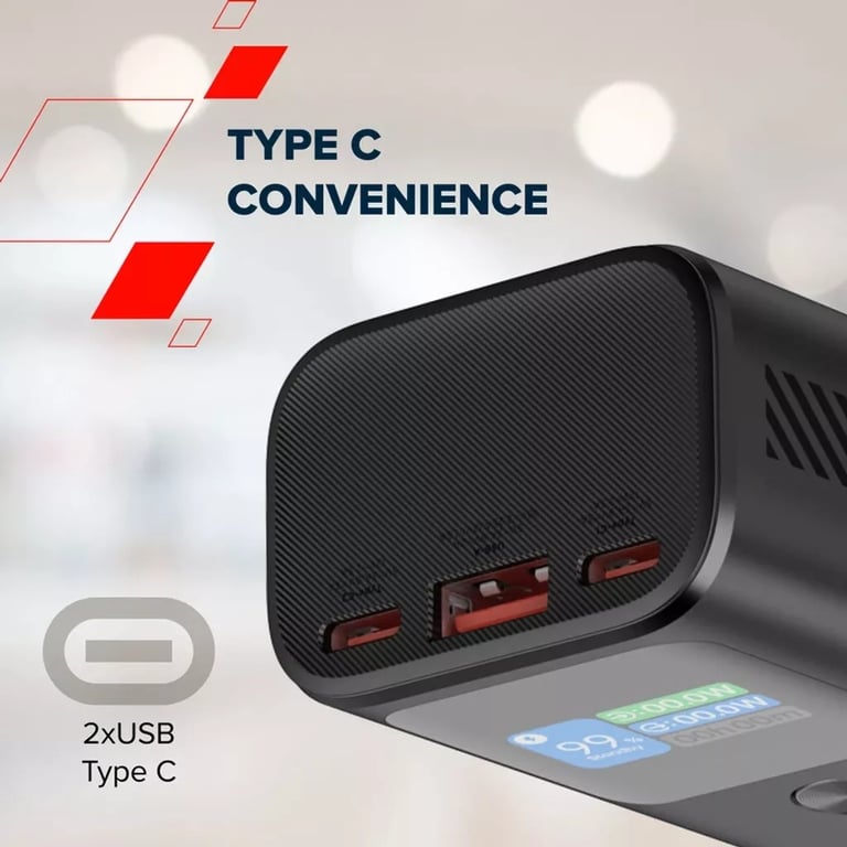 Батарея універсальна Canyon 10000mAh OnPower 130 TFT PD/30W Dark Grey (CNS-CPB130DG) - фото 8