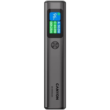 Батарея універсальна Canyon 20000mAh OnPower 230 TFT PD/130W Dark Grey (CNS-CPB230DG) - фото 1