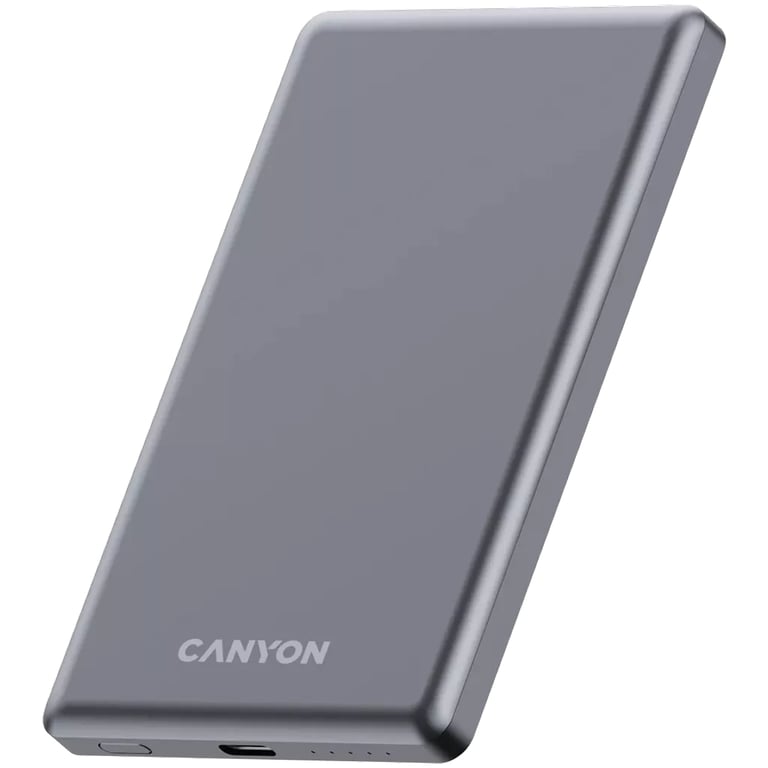 Батарея універсальна Canyon 5000mAh OnPower 505 slim Magsafe PD/20W Dark Grey (CNS-CPB505DG) - фото 2