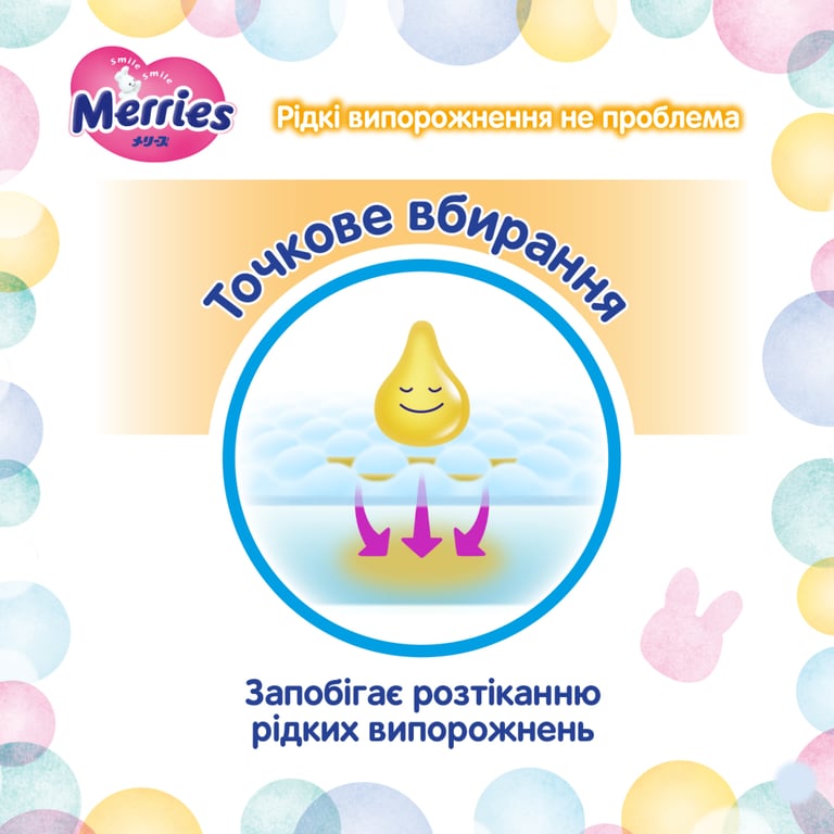 Підгузки Merries розмір M (6-11 кг) 56 шт (4901301418999) - фото 10