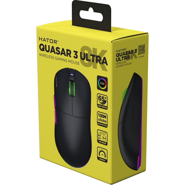 Мишка Hator Quasar 3 Ultra 8K Wireless Black (HTM770) - фото 8