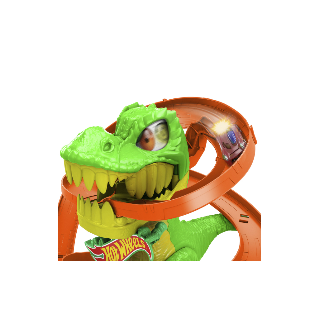 Автотрек Hot Wheels City Атака вогняного Ті-Рекса (JBM73) - фото 2 Автотрек Hot Wheels City Атака вогняного Ті-Рекса (JBM73) - фото 2