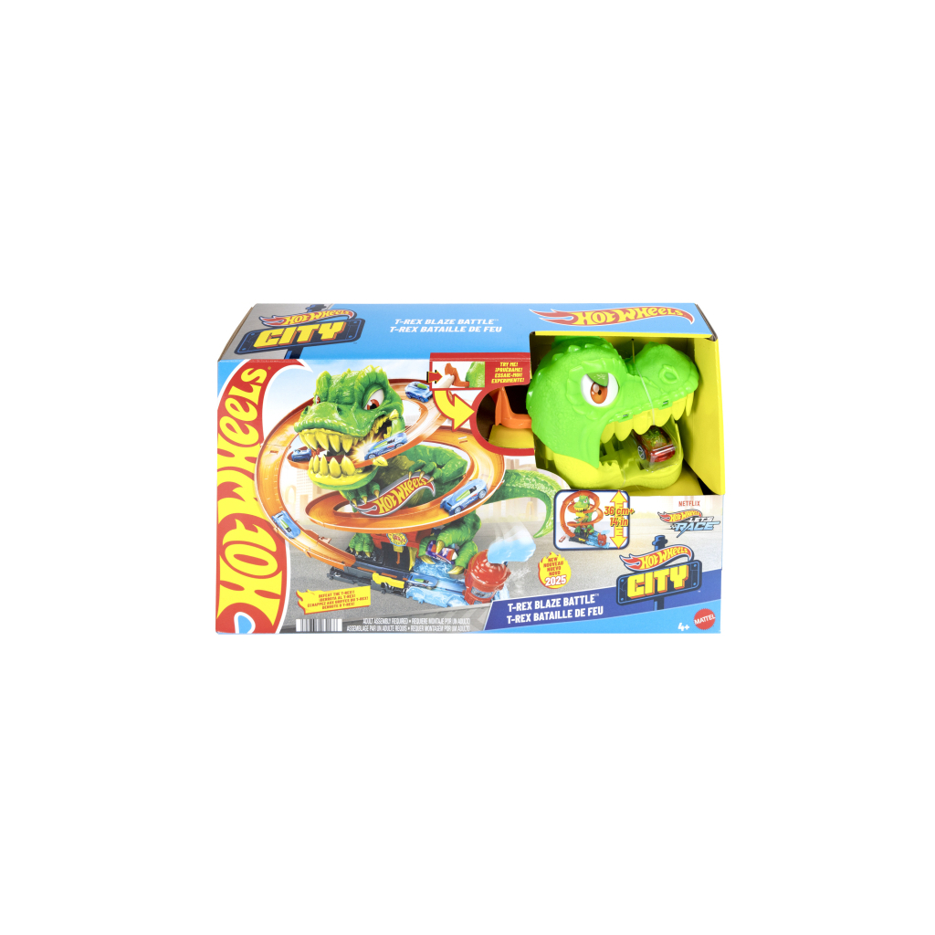 Автотрек Hot Wheels City Атака вогняного Ті-Рекса (JBM73) - фото 4 Автотрек Hot Wheels City Атака вогняного Ті-Рекса (JBM73) - фото 4