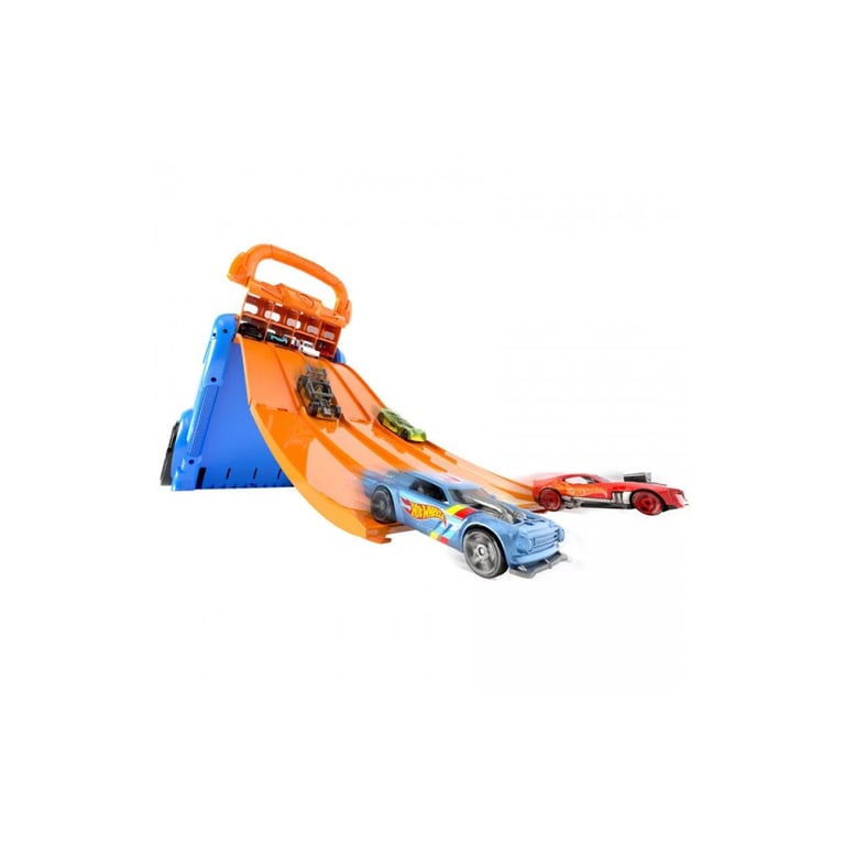 Автотрек Hot Wheels Портативний трек-контейнер з 4 рівнобіжними доріжками (HWCC14) - фото 4