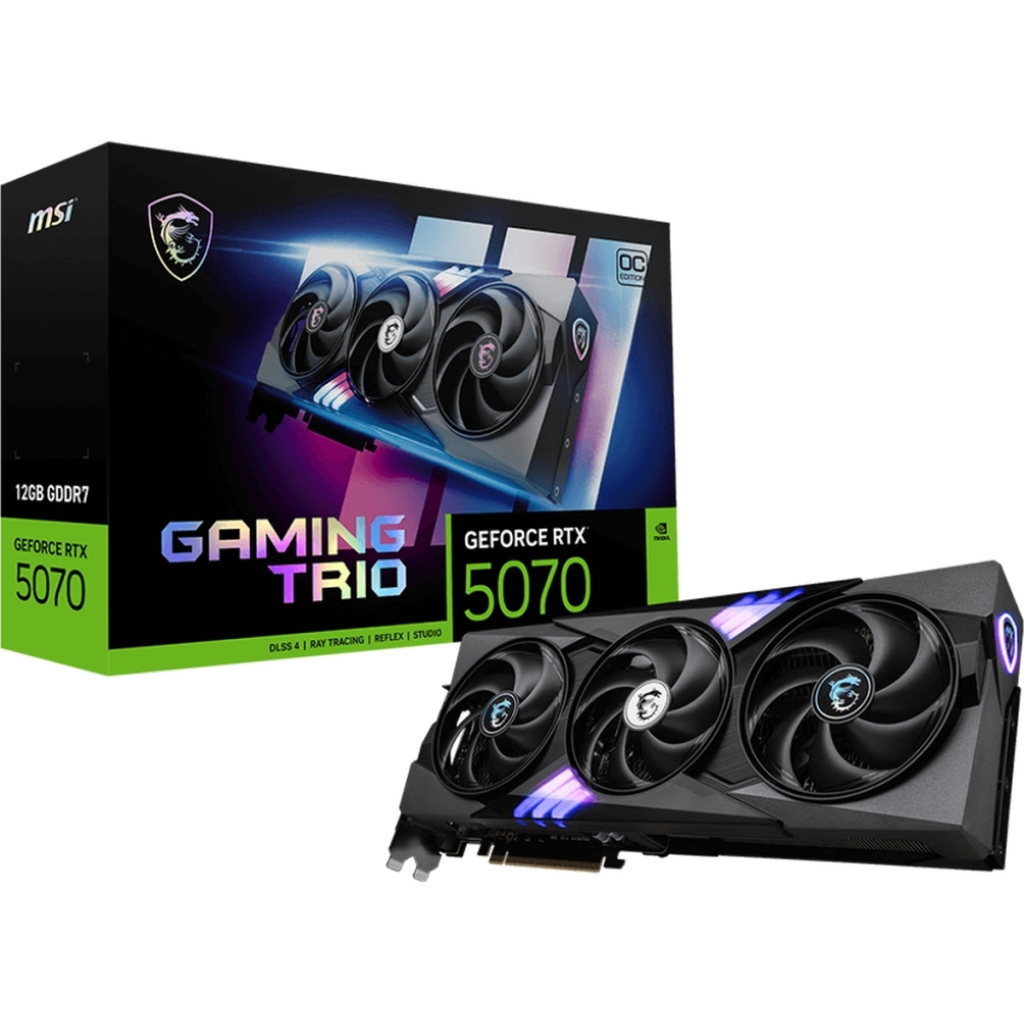Відеокарта MSI GeForce RTX5070 12Gb GAMING TRIO OC (RTX 5070 12G GAMING TRIO OC) - фото 7 Відеокарта MSI GeForce RTX5070 12Gb GAMING TRIO OC (RTX 5070 12G GAMING TRIO OC) - фото 7