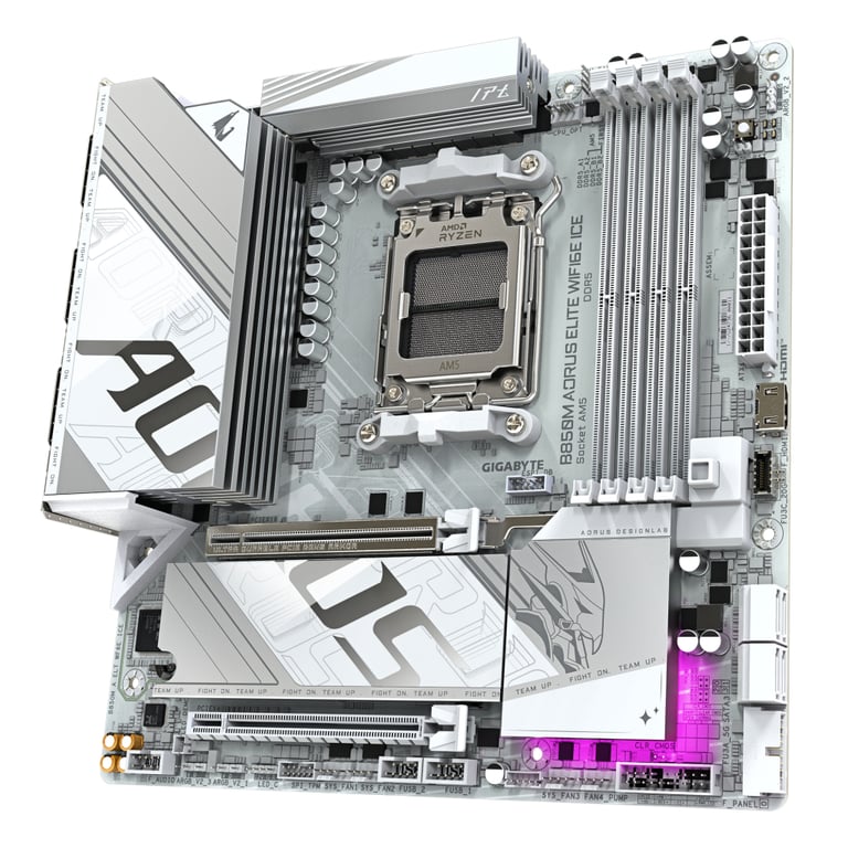 Материнська плата GIGABYTE B850M A ELT WF6E ICE (B850M AORUS ELITE WIFI6E ICE) - фото 3