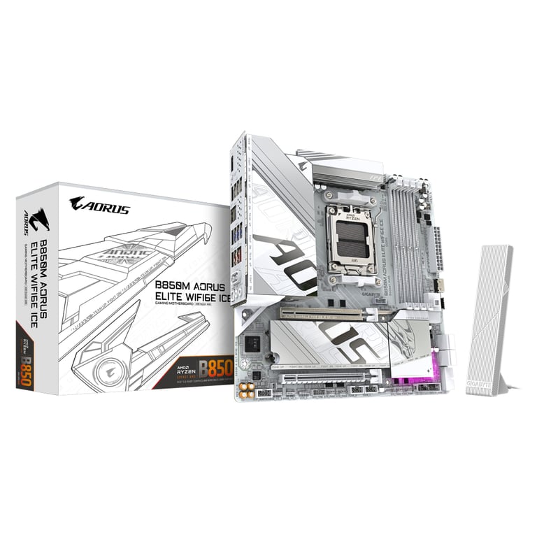 Материнська плата GIGABYTE B850M A ELT WF6E ICE (B850M AORUS ELITE WIFI6E ICE) - фото 6