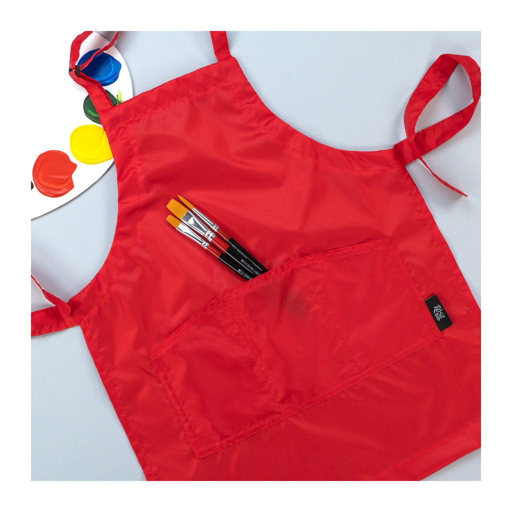 Фартух для творчості Rosa 55*44см, червоний (4823098542117) - фото 2 Фартух для творчості Rosa 55*44см, червоний (4823098542117) - фото 2