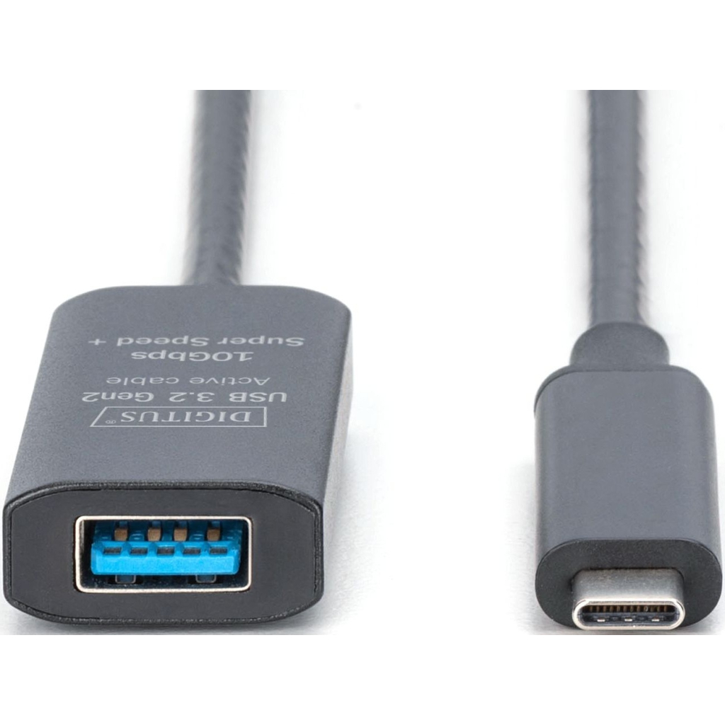 Дата кабель USB 3.2 AF to USB-C 5.0m Gen2 Active 10G Digitus (DA-73113) - фото 2 Дата кабель USB 3.2 AF to USB-C 5.0m Gen2 Active 10G Digitus (DA-73113) - фото 2