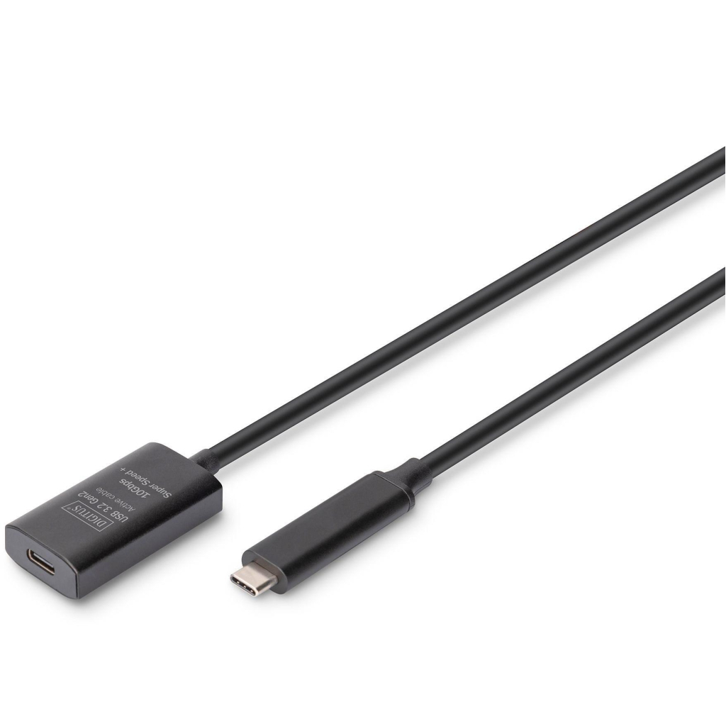 Дата кабель USB-С to USB-C 5.0m M/F USB3.2 Gen2 Active 10G Digitus (DA-73112) Дата кабель USB-С to USB-C 5.0m M/F USB3.2 Gen2 Active 10G Digitus (DA-73112)