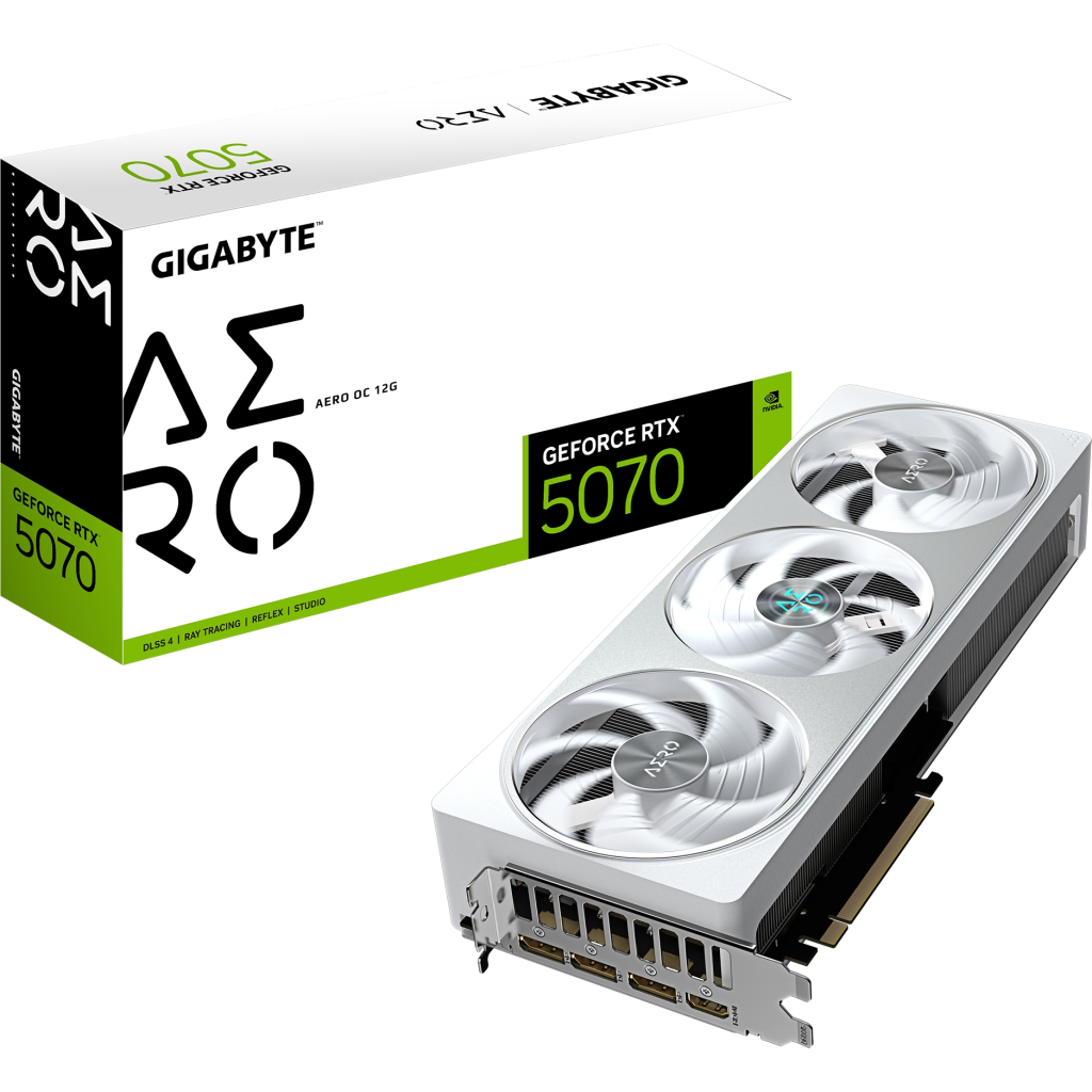 Відеокарта GIGABYTE GeForce RTX5070 12Gb AERO OC (GV-N5070AERO OC-12GD) - фото 10 Відеокарта GIGABYTE GeForce RTX5070 12Gb AERO OC (GV-N5070AERO OC-12GD) - фото 10