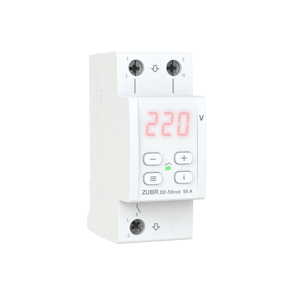 Реле напруги ZUBR D2-50 red (4820120221729) - фото 1