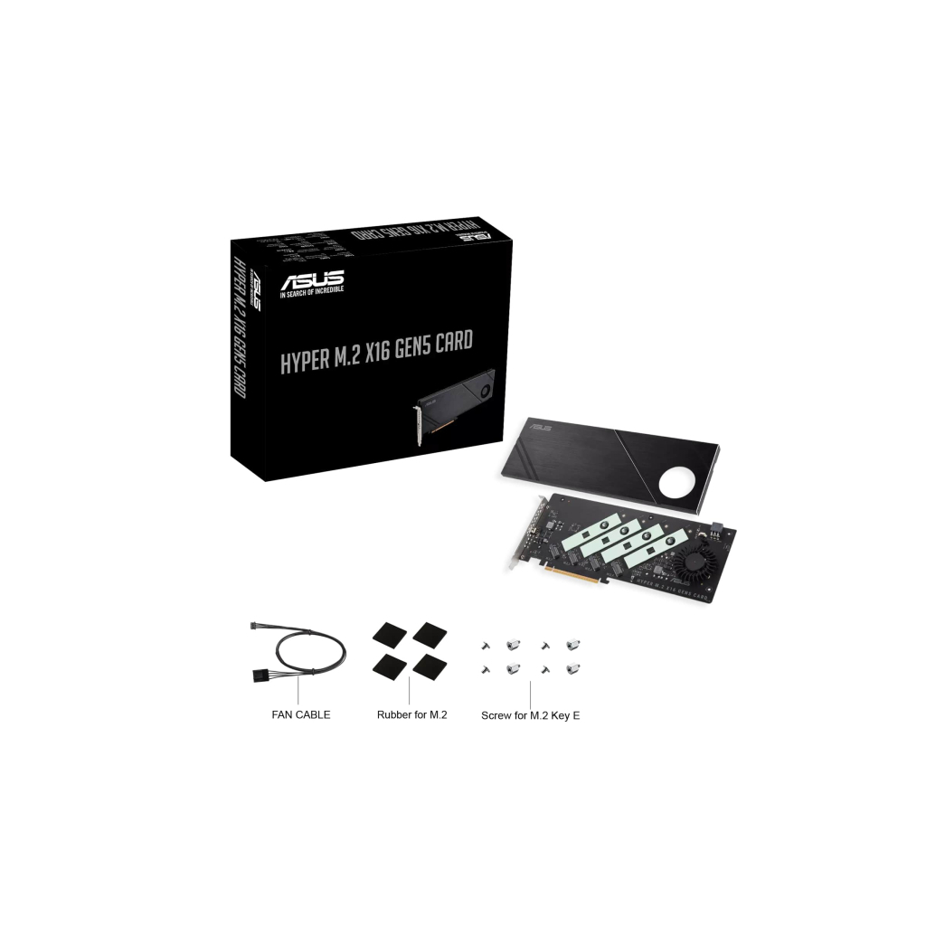 Плата розширення ASUS Hyper M.2 X16 PCIe 5.0 Expansion Card GEN 5 (90MC0CY0-M0EAY0) - фото 2 Плата розширення ASUS Hyper M.2 X16 PCIe 5.0 Expansion Card GEN 5 (90MC0CY0-M0EAY0) - фото 2