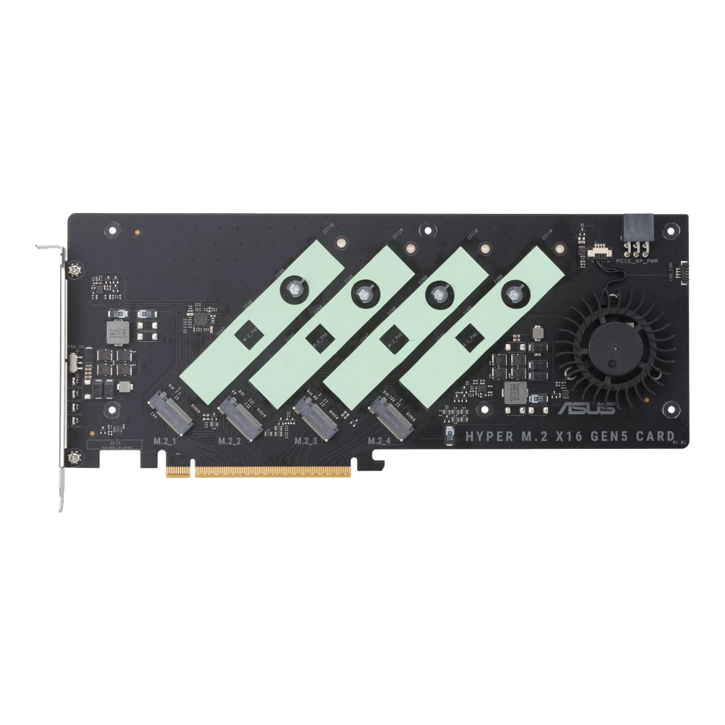 Плата розширення ASUS Hyper M.2 X16 PCIe 5.0 Expansion Card GEN 5 (90MC0CY0-M0EAY0) - фото 4 Плата розширення ASUS Hyper M.2 X16 PCIe 5.0 Expansion Card GEN 5 (90MC0CY0-M0EAY0) - фото 4