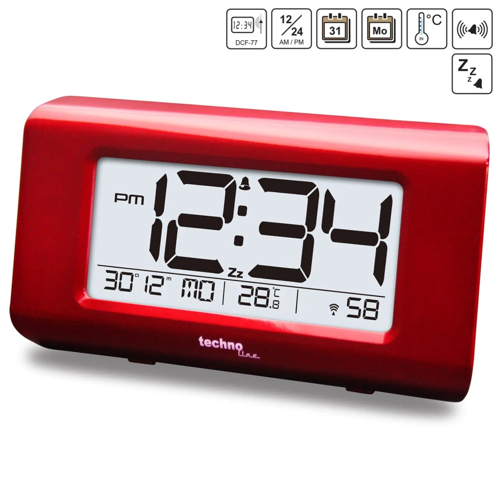 Настільний годинник Technoline WT197 Red (DAS302981) - фото 5 Настільний годинник Technoline WT197 Red (DAS302981) - фото 5