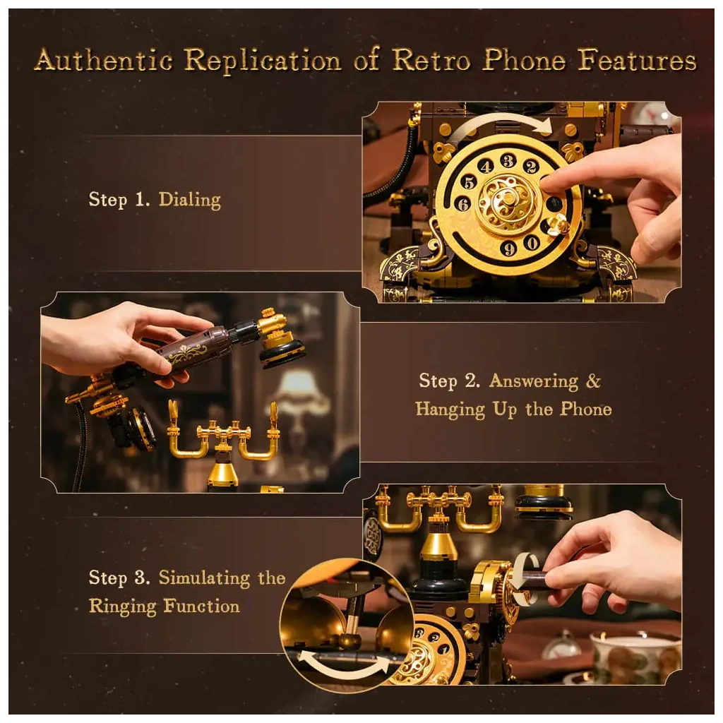 Конструктор Pantasy Original - Retro Phone (85018) - фото 4 Конструктор Pantasy Original - Retro Phone (85018) - фото 4