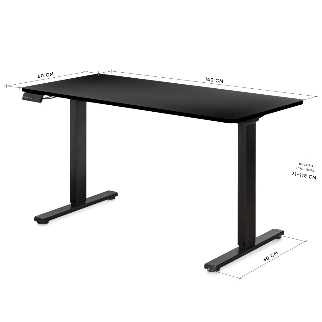 Комп'ютерний стіл Mealux PowerDesk Duo Black (EVO-242 Duo B/B) - фото 3 Комп'ютерний стіл Mealux PowerDesk Duo Black (EVO-242 Duo B/B) - фото 3