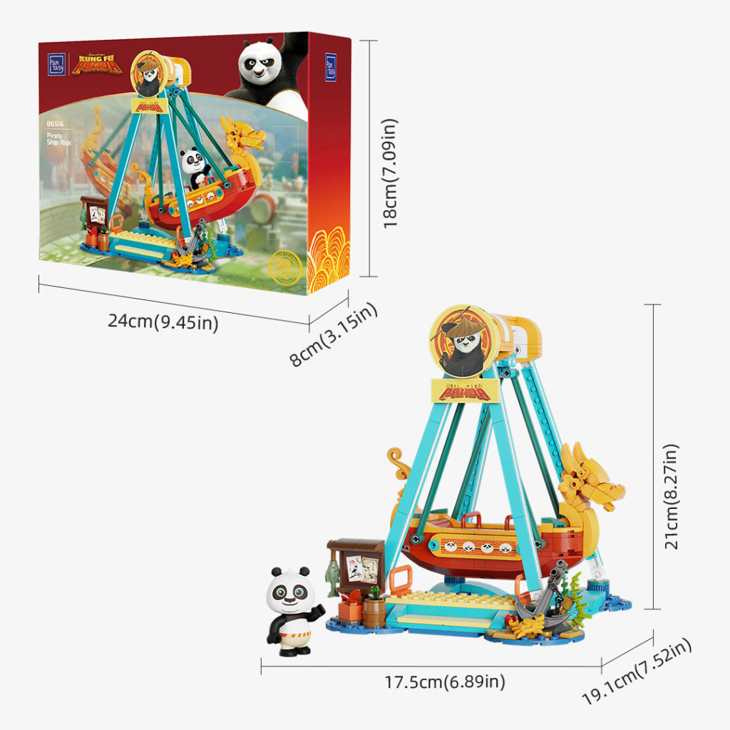 Конструктор Pantasy Kungfu Panda - Катання на піратському кораблі (86516) - фото 7 Конструктор Pantasy Kungfu Panda - Катання на піратському кораблі (86516) - фото 7