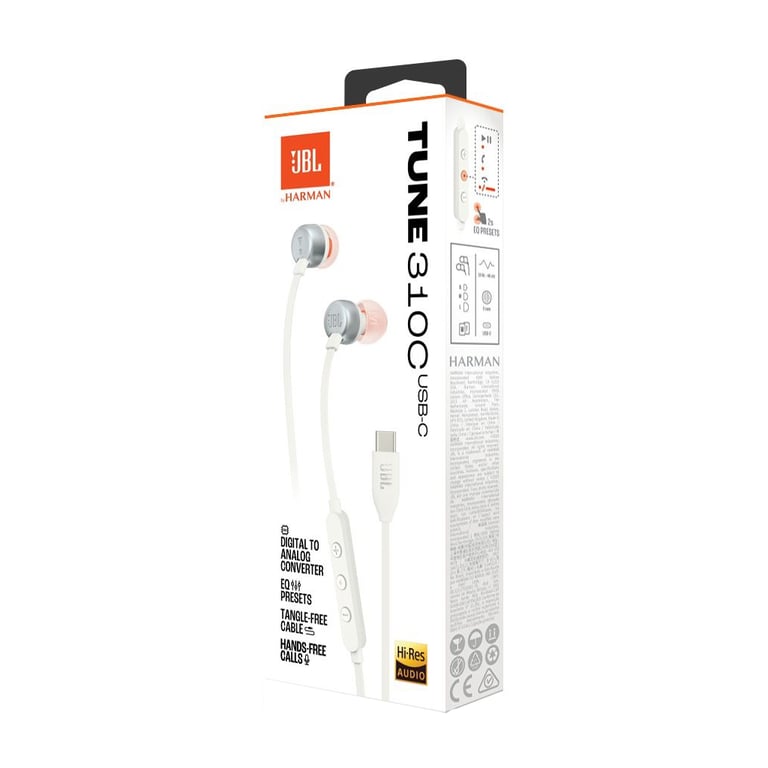 Навушники JBL Tune 310C USB-C White (JBLT310CWHT) - фото 9
