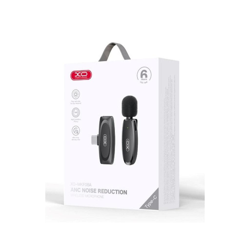 Мікрофон XO MKF08A з придушенням шуму Type-C Black (XO-MKF08A-TC) - фото 3 Мікрофон XO MKF08A з придушенням шуму Type-C Black (XO-MKF08A-TC) - фото 3