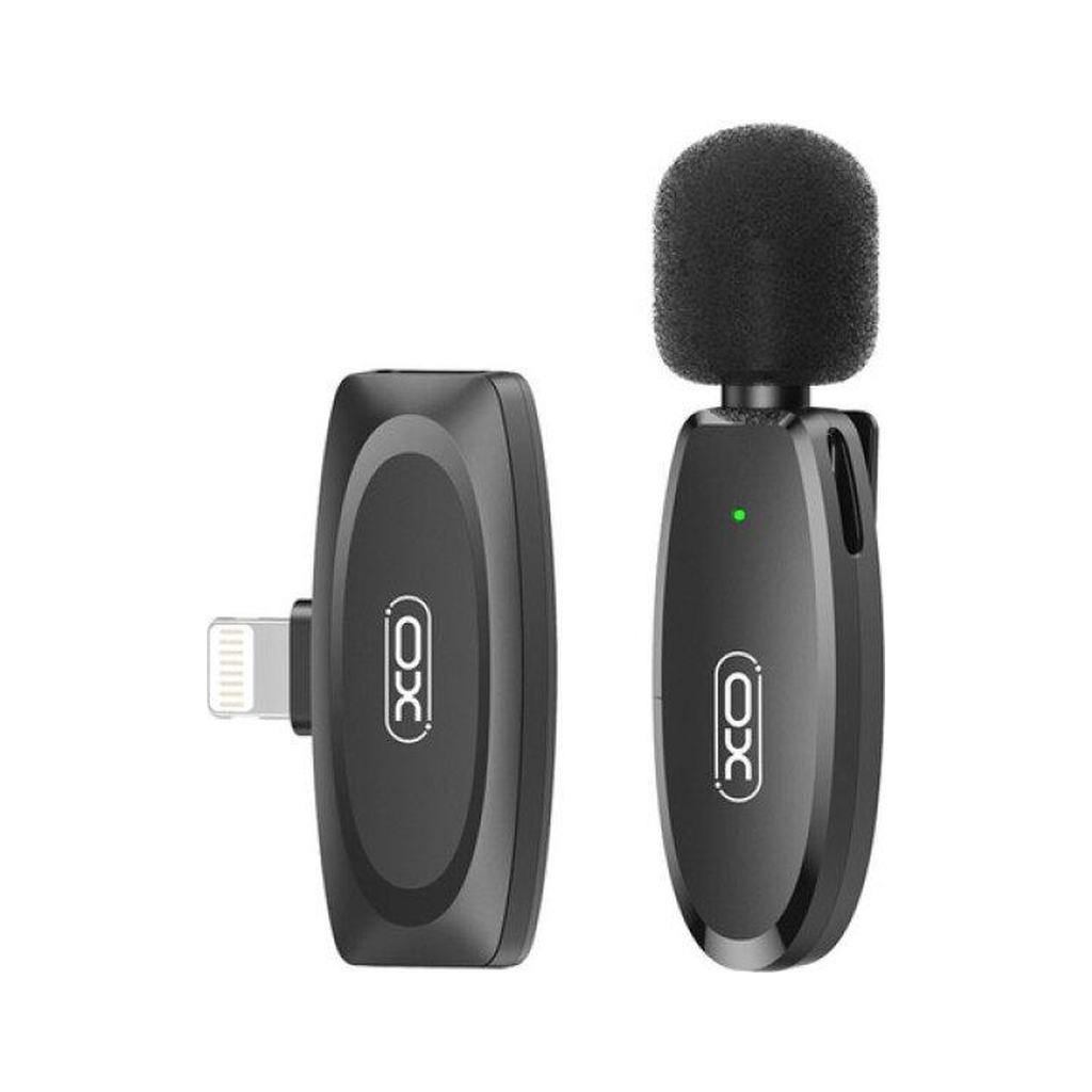 Мікрофон XO MKF08B з придушенням шуму lightning Black (XO MKF08B-IP) - фото 1